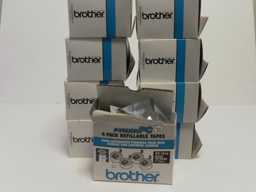 NEW Lot 9 Boxes Brother P-Touch PC RX-1514 Black Clear Thermal Film Tape 35 pcs