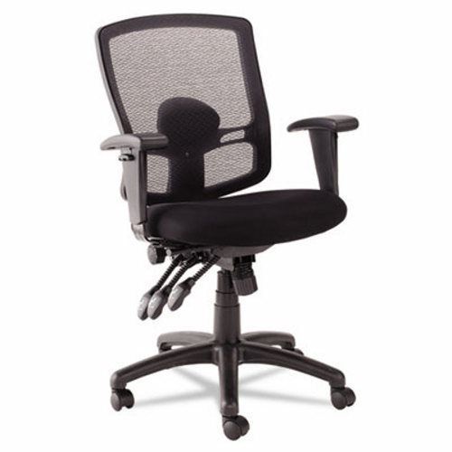 Alera etros series petite mid-back multifunction mesh chair, black (aleet4017) for sale
