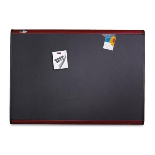 Quartet qrtmb547m mahogany frame magnetic fabric bulletin boards for sale
