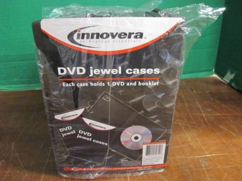 INNOVERA  IVR72810 PACK OF 10 SLIM JEWEL STORAGE CASES FOR 1 DVD &amp; BOOKLET