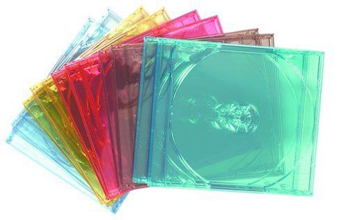 NEW Maxell CD-350 CD Jewel Cases  Assorted Colors  10 Pack