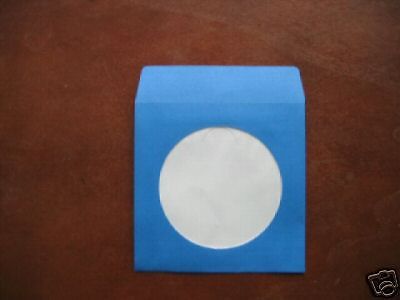 1000 MINI 3&#034; BLUE CD PAPER SLEEVE W/ WINDOW, JS211