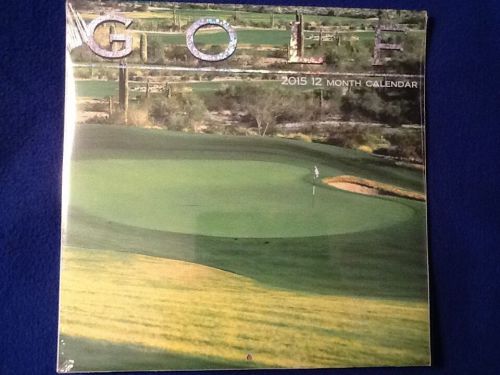 New 2015 Full Size Golf Golfing Calendar! Green