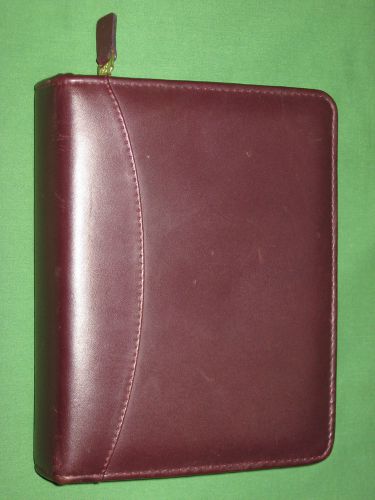 COMPACT ~1.25&#034;~ FULL-GRAIN LEATHER Franklin Covey Planner BINDER Organizer 3544