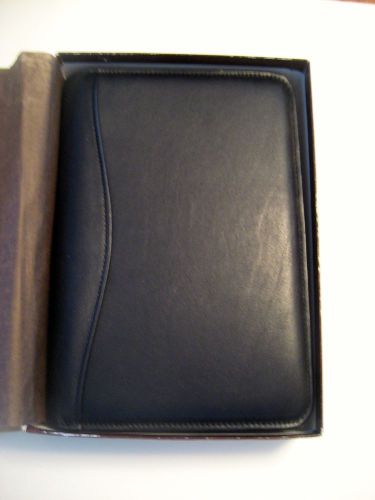 Scully leather zip pocket agenda - Black