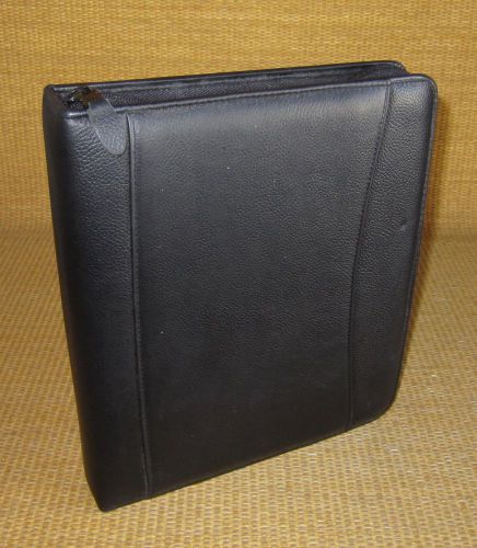 Classic 1.25&#034; Rings | Black LEATHER FRANKLIN COVEY ZIP Planner/Binder