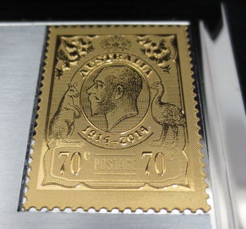 2014 King George V BUSINESS CARD HOLDER GOLD PLATED FINISH