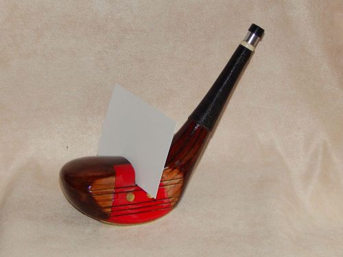 REFINISHED HB #7 Wood Golf Club Business Card Holder - great gift!