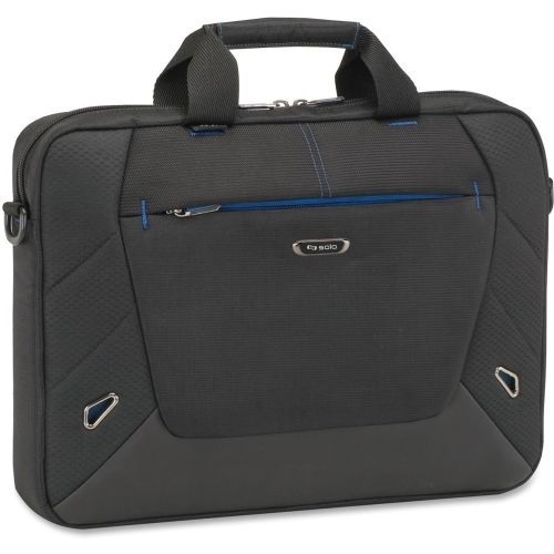 Usltcc104420 laptop slim brief, 16&#034; capacity, 16&#034;x2&#034;x11-1/2&#034;, black/blue for sale
