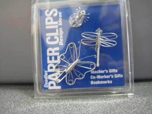 Doodles Critters Paper Clips Butterfly Dragonfly Spider~ Great Gift Idea!