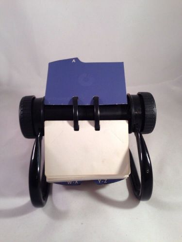 Rolodex Desktop Open Rotary 2.5&#034; x 4&#034; A to Z Card File Business Office Use GC
