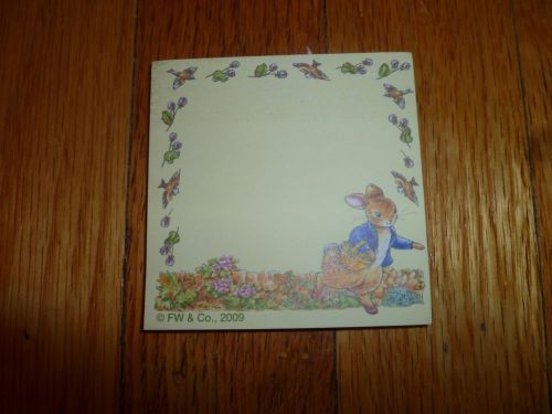 FW &amp; CO. 2009 Sticky Notes Peter Rabbit