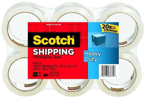 Heavy Duty Shipping Packaging Tape 1 88 Inches X 54.6 Yard Rolls 3850-6