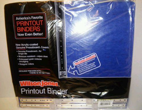 Wilson Jones Printout Binder 14-1411 New Sealed 14-7/8” x 11&#034;   blue Set of 2