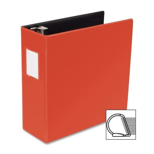 Business source slanted d-ring binder - 4&#034; -2 pockets -red - 1 each - bsn33120 for sale