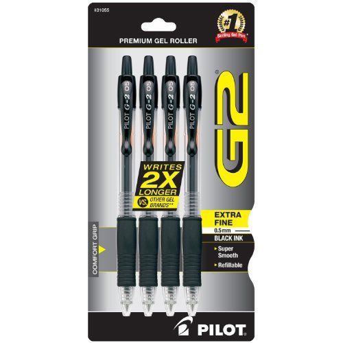 Pilot g2 retractable gel ink rolling ball pen - 0.5 mm pen point size (pil31055) for sale