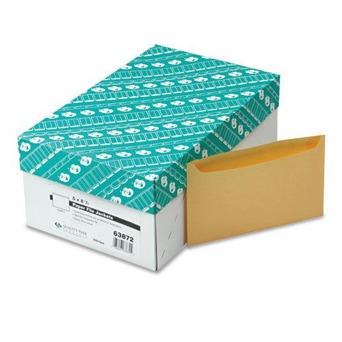 Paper File Jackets, 5&#034; x 8 1/8&#034;, 28 lb Manila, Buff, 500/Box