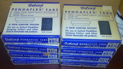 8 Boxes of New Old Stock Oxford Pendaflex Tabs #43  1/2