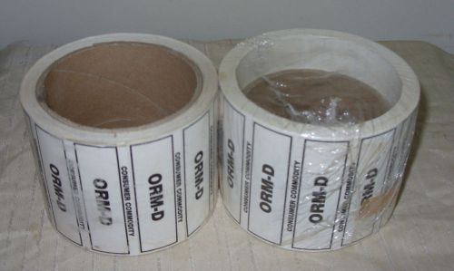 Two Rolls of Hazardous Waste Labels - Consumer Commodity ORM-D