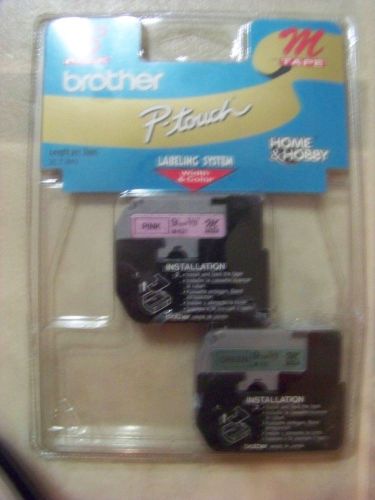 Brother P Touch Labeling Tape 2 pack 9mm 3/8 inch