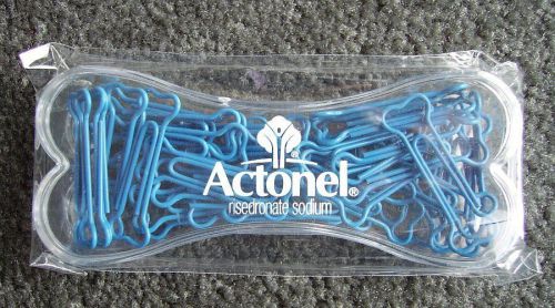 Actonel bone-shaped paper clips (drug rep)