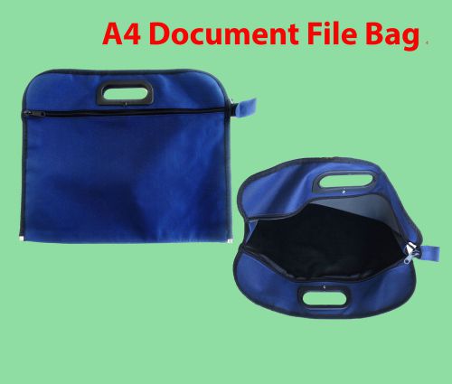 A4 Document File Bag with two zippered compartments