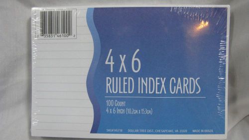 4x6 Ruled Index Cards 100 pack BRAND NEW