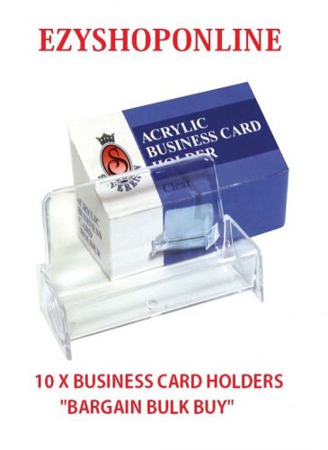 10 x Business Card Holder Acrylic Display stand ***FAST SHIPPING**** (50055)