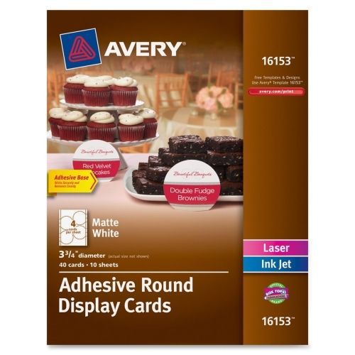 Avery Tent Card - For Inkjet, Laser Print - Matte - 40 / Pack - Bright White