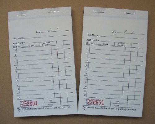 (2) Adams 1A Carbonless Duplicate Sales Order Payment Receipt Books Made In USA