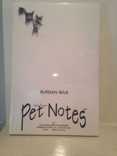 2-50 Sheet Note Pads Russian Blue Cats