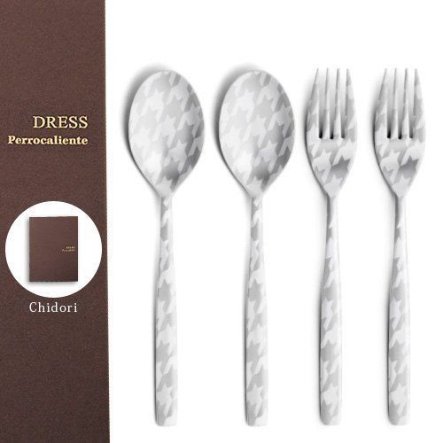 Perrocaliente DRESS Stainless Chidori Pattern Flatware Set Spoon Fork JAPAN New