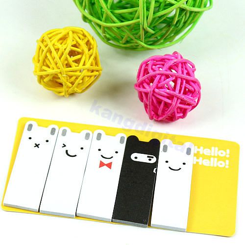 New 1PC Rabbit Stationery Sticker Post It Bookmarker Memo Pad Flags Sticky Notes