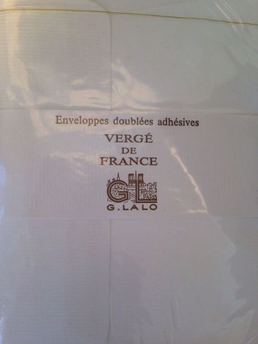 G.Lalo Enveloppes Doublees Adhesives Verge De France 25Env Blanc Ref. 521000