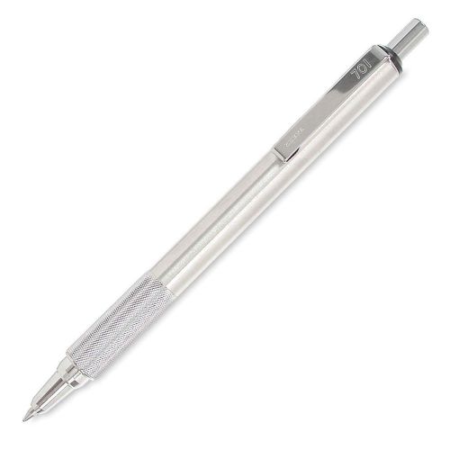 Zebra 29411 f-701 ballpoint pen,retractable,stainless steel,.7mm,black for sale