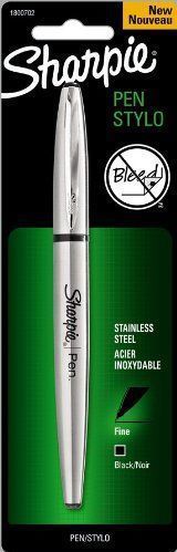Stainless steel pen grip fine point black ink pen soft grip 1800702 for sale