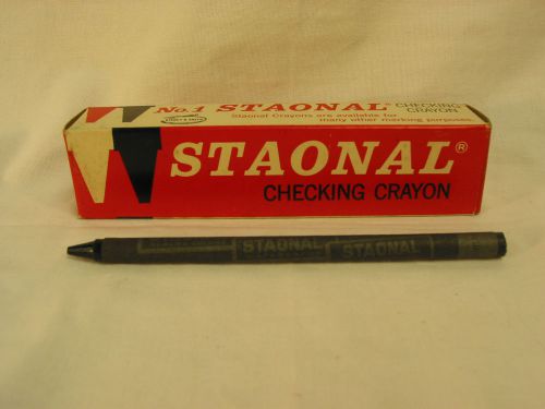 Checking Crayon, Black, Box of 12. Staonal No. 1