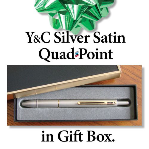 Yasutomo Luxury Quad-Point SILVER SATIN - MATTE pen
