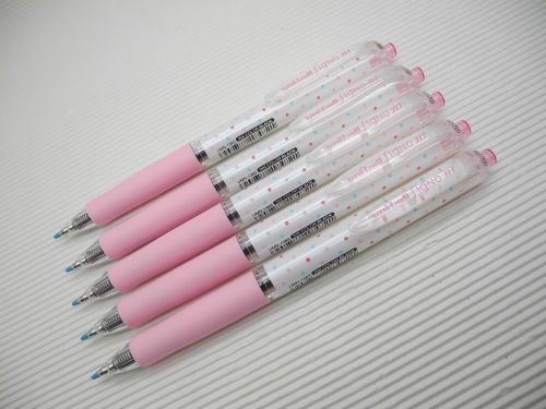 6pc new dot light pink uni-ball signo umn-138s 0.38mm roller pen black (japan) for sale