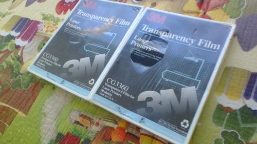 3M Transparency Film for B&amp;W Laser Printers CG3360 2pc bundle 100 sheets total