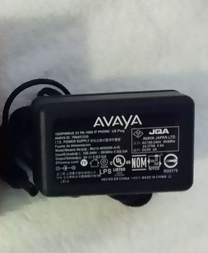 Avaya 1600 Series 5V Power Supply Adapter IP (700451230) - 1600PWRUS