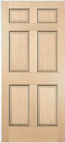 Exterior entry hemlock wood 6 panels raised solid stain grade traditional doors for sale