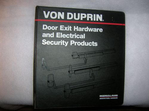 Ingersoll rand von duprin door exit hardware catalog for sale