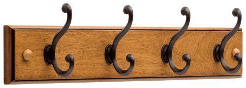 Liberty 128738 four hook 18-inch wide wooden hook rail/coat rack new for sale