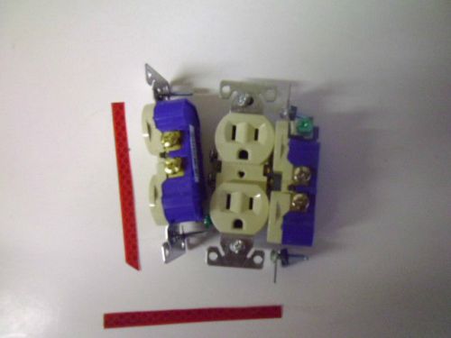 Set of 3 Cooper Devices 270V Ivory 15A Straight Blade Duplex Receptacle  **45**