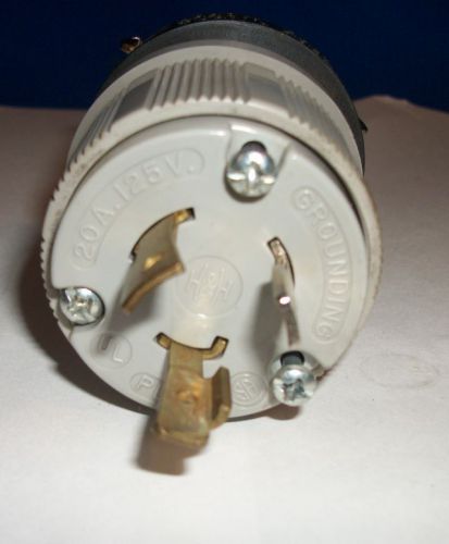 20A 125v 3 Phase 3 Wire 2 Pole L5-20 NEMA Hart-Lock Male Twist Lock