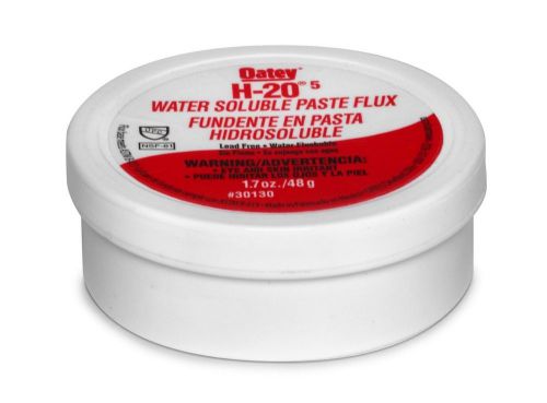 30130 oatey &#034;h-20-5&#034; water soluble paste flux 1.7oz solder for sale
