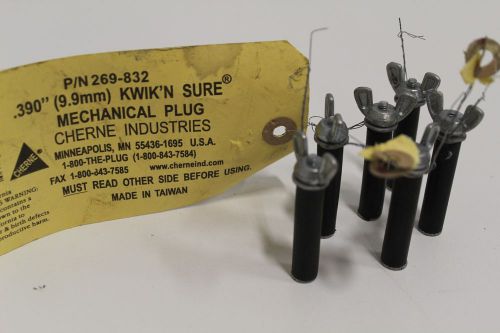LOT OF (6) CHERNE 269832 .39 In 9.9mm Mechanical Kwik N Sure Pipe Plug