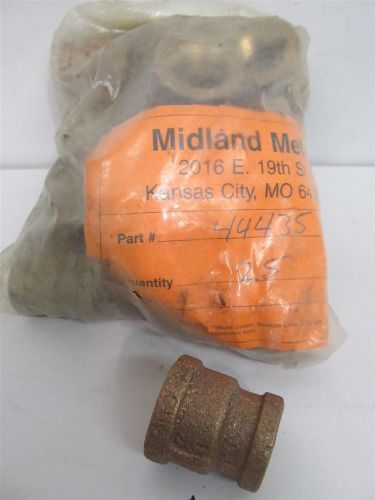 Midland Metal 44435, 1/2&#034; NPT x 3/8&#034; NPT Bronze Reducing Couplings - 25 each
