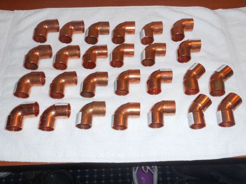 (26) NIBCO 45-Degree &amp; 90-Degree Copper 1&#034; Fittings - NEW!